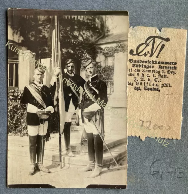 orig. Foto Tübingen Studentika Student Studenten um 1920