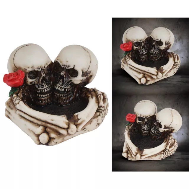 Resin Skull Lovers Shape  Cigar Ashtray Ash Tray Cup Decoration