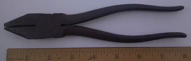Vintage Kraeuter Industrial No 1830- 8" lineman, electrician side cutting pliers