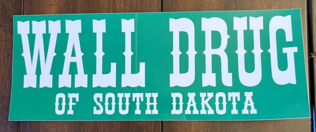 Wall Drug of South Dakota - Vintage Travel Souvenir Peel-back Sticker, 10" long