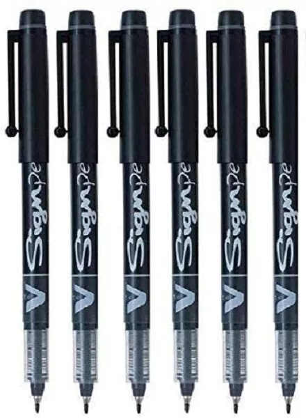 Lot de 6 feutres PILOT V-Sign Pen NOIR