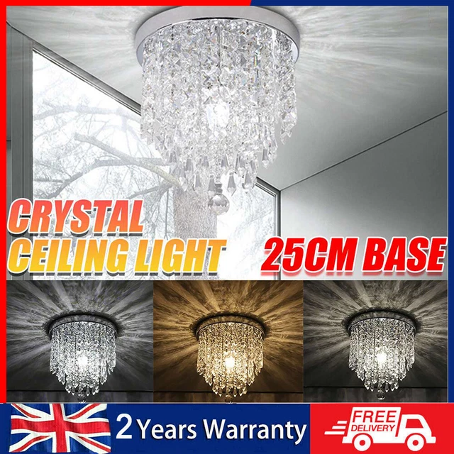 Modern LED Crystal Ceiling Lights Pendant Chandelier Lamp Living Dining Room