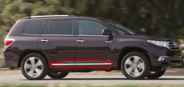 Front Rear Right Door Lower Molding Bottom trim for 2011-2013 Toyota Highlander