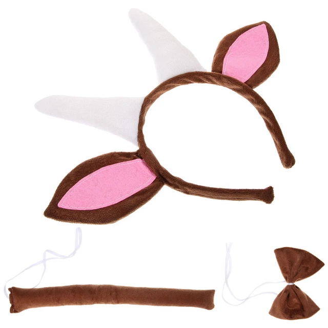 GOAT EARS AND Tail for Women Cosplay Party Costume Horn Headband Child