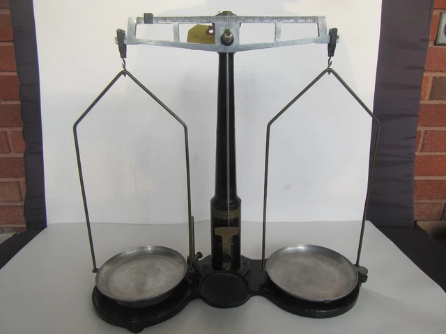 Antique W M Welch Cast Iron Apothecary Balancing Scale
