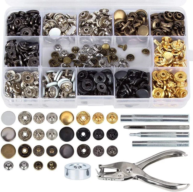 Bottoni in Metallo Queta 146pcs Bottoni Pinza Tuta da Gioco Rame Vestiti Sn