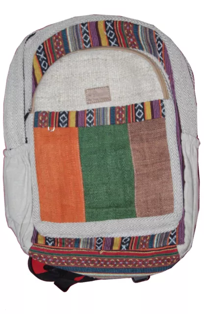 Handmade Pure Himalayan Hemp Backpack Travel Hippie Hemp School Laptop Bag