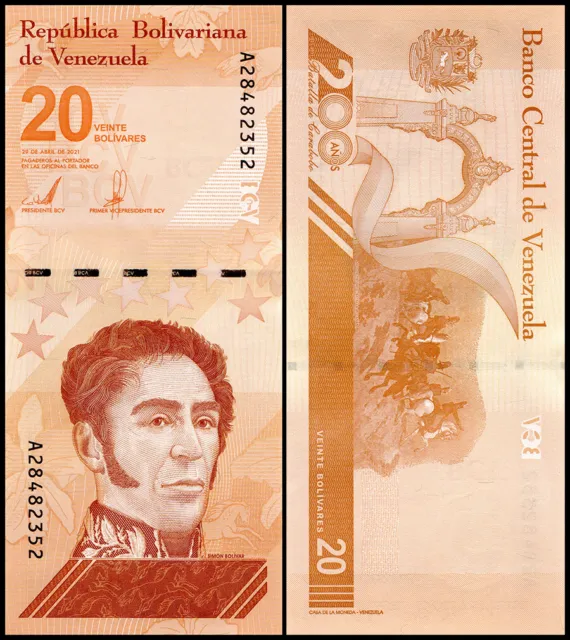 Venezuela 20 Bolivar Digitales, 2021, P-117, UNC - 20 Million Soberano