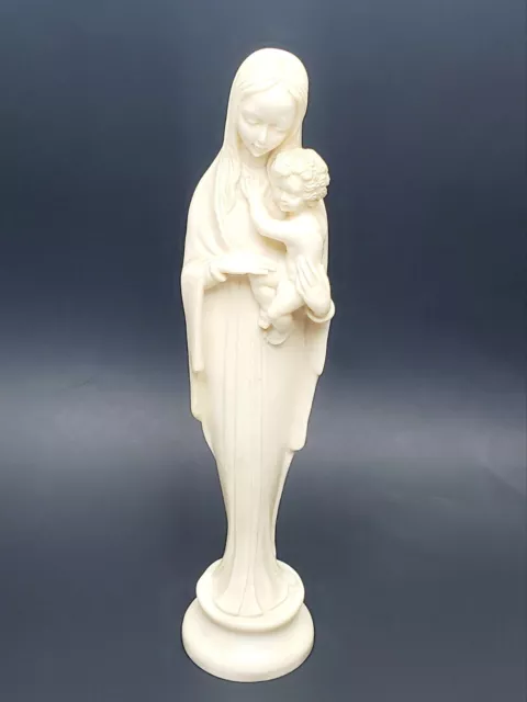 Mid Century Virgin Mary & Baby Jesus Alabaster Statue/Sculpture Italy-WGK-10"