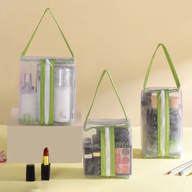 Transparent Makeup Storage Bag Nylon Makeup Pouch Portable Cosmetic Bag  Travel