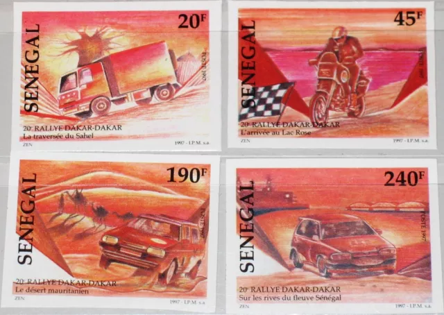 SENEGAL 1998 1523-26 U 1269-72 IMPERF Dakar-Dakar Rally Car Truck Motorbike MNH