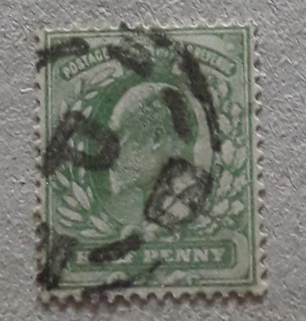 GB KEV11 1911 SG267 1/2d dull yellow-green NPB cancel GU