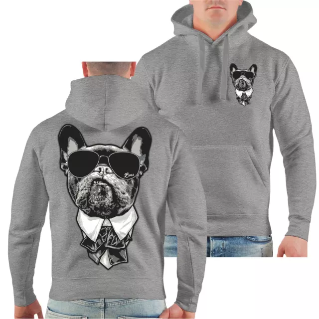 Herren Kapuzenpullover French Bulldog CHEF Hoodie französische Bulldogge Kapuze