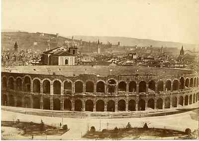 Verona Tira P Italia Salviati Vintage Italy Arena  vintage albumen print 