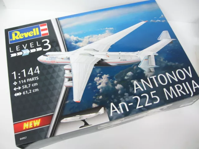 Revell 04957 Antonov AN-225 Mrija Frachtflugzeug 1:144 Bausatz NEU ungeöffnet 2