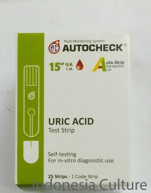 Tiras reactivas de ácido úrico comprobación automática - 1 caja 25 tiras envío gratuito
