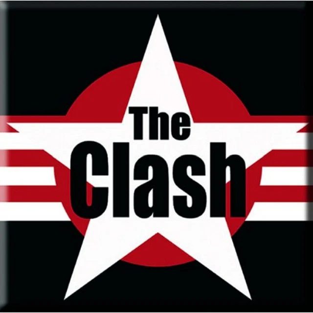 The Clash Fridge Magnete logo a stelle e righe nuovo ufficiale 76 mm x 76 mm