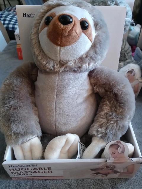 HEALTHTOUCH HUGGABLE MASSAGER Sloth Plush Toy Vibration Relaxation $13.69