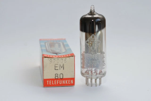 PHILIPS POPE EM80 6BR5 MAGIC EYE RADIO TAPE AMP VACUUM TUBE MADE IN