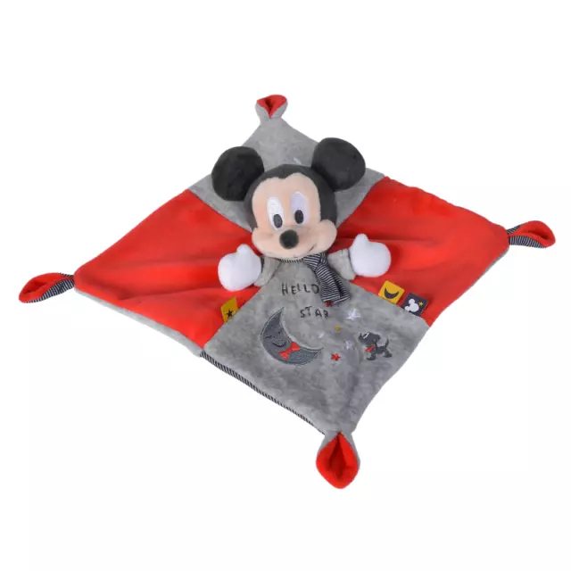 Disney Mickey la souris Doudou plat Stary Night rouge gris 25 cm