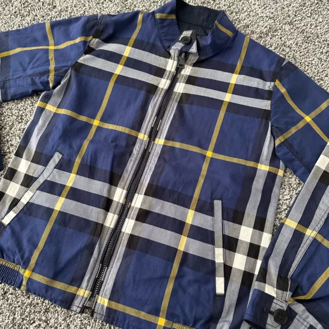 9-10 Years Authentic Burberry Boy Windbreaker Jacket Coat Rain Reversible Youth 3