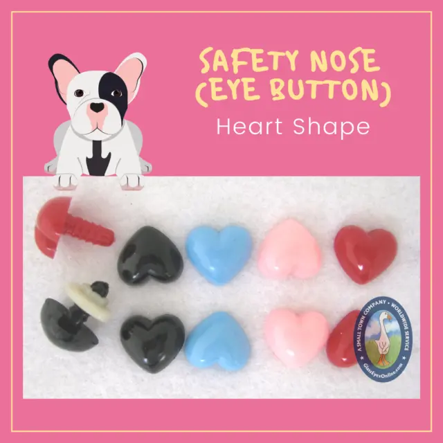 30 Oval Plastic Safety Noses, Buttons, Eyes 16mm For Teddy Bear