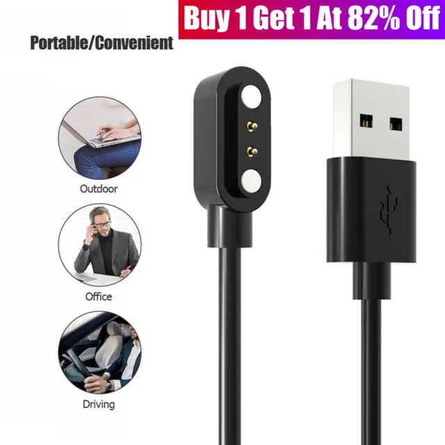 2-Pin Universal USB Data Charging Cable Magnetic Charger For Smart Watch 2.84mm