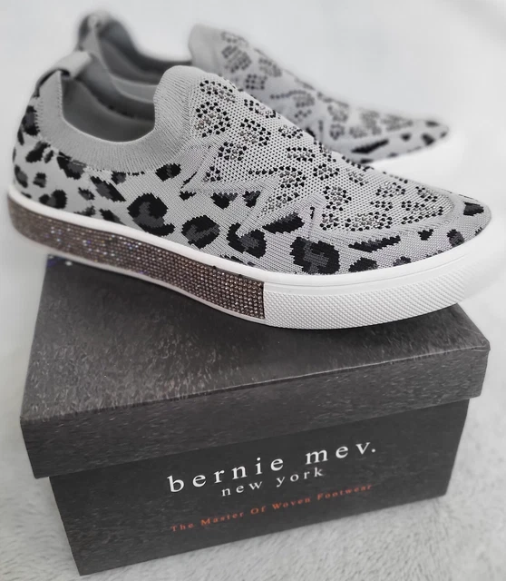 Bernie Mev. Gardenia Women's Shoes Size US 7 (EU 37) Light Grey / Silver Leopard