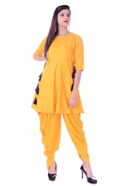 Beautiful Indian Pakistani Dhoti Kurta Salwar Kameez Elegant Latest Fashion Suit