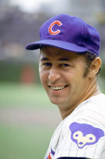 Chicago Cubs Ron Santo before game vs St. Louis Cardinals at Wrigl - Old Photo