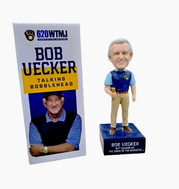 Bob Uecker Talking Bobblehead Milwaukee Brewers Baseball Memorabilia Figure