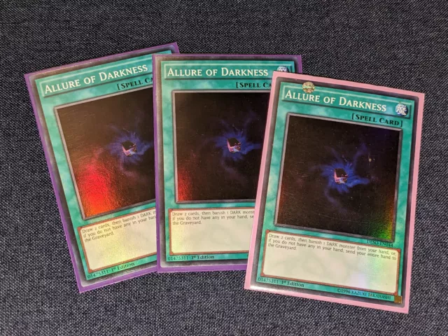 Allure Of Darkness Yu-Gi-Oh! Super Rare 1St Ed Deso-En044 Nm X3 Playset