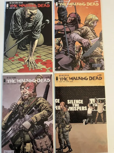 The walking dead 151-154 comic lot collection first app beta