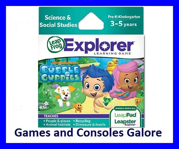 NEW Leap Frog Science Learning Game Bubble Guppies Leap Pad LeapsterGS 3-5 years