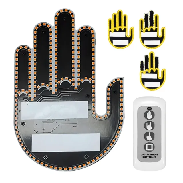 FUN CAR FINGER Light with Remote,Car Accessories for Men~Give the-Love  &Bird $38.99 - PicClick AU