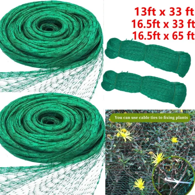 66FT Anti Bird Netting Pond Net Protection Tree Crops Plants Fruits Garden Mesh