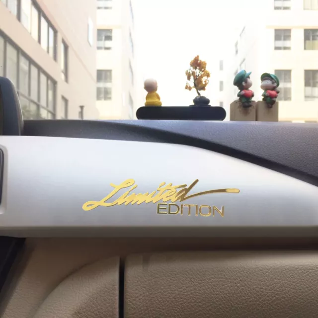 2× Gold Limited Edition Logo Emblem Badge Metal Car Sticker Decal Accessories