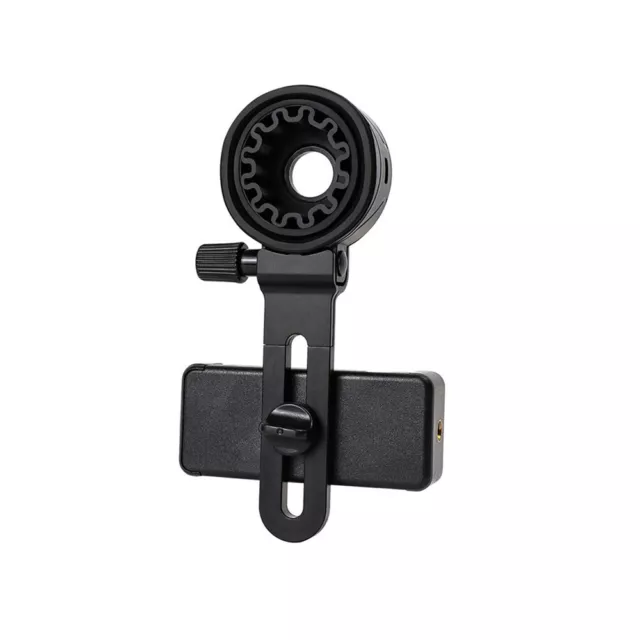 Black Cell Phone Adapter Holder Clip Bracket for Monocular Microscope Telescope