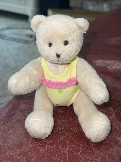 American Girl Bitty Baby Doll 5" Jointed Teddy Bear In Swimsuit Plush Stuffed