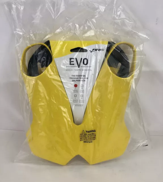 FINIS EVO Quick-Tempo Monofin, Short Blade, Small, Yellow