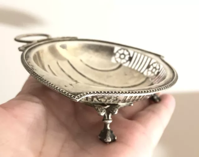 (38) Antique Victorian Sterling Silver Bon Bon Dish Birmingham 1916 3