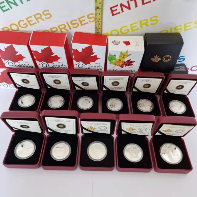 Choice of Boxed Royal Canadian Mint Fine Silver Coins w COA - O Canada Range etc