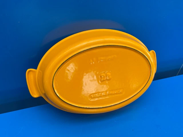 Cousances Le Creuset Large 28cm Oval Orange Enamel Cast Iron