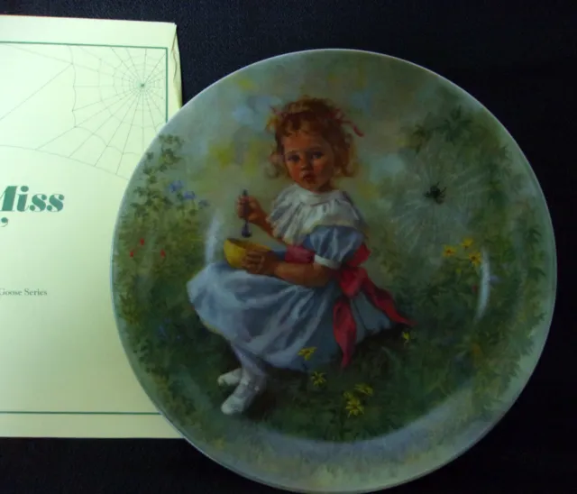 Vintage Mother Goose Series "Little Miss Muffet" Collector Plate W/ Coa  #13952