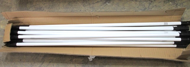 **Lot of 12** 54" White Fiber Glass Handle - 89990069 - MOP Handles