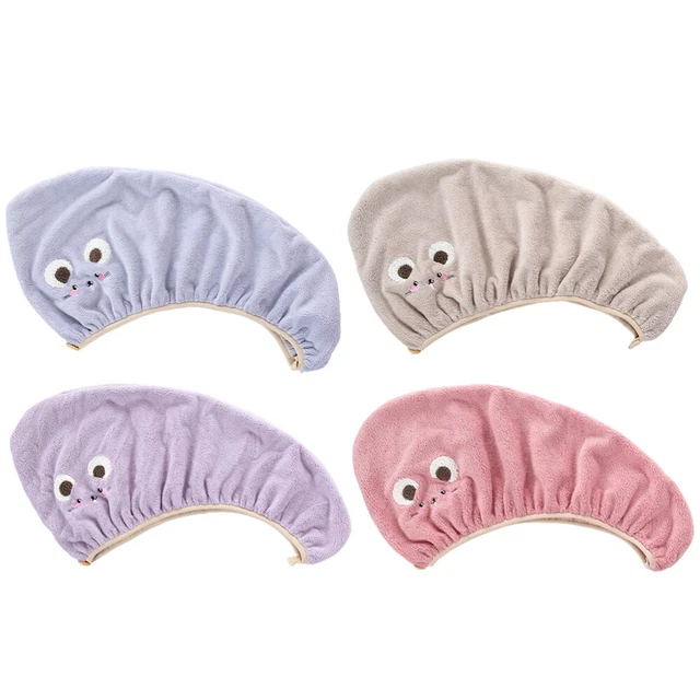 4 Pcs Hair Dry Caps Hair Wrap Hat Dry Hair Cap Fast Drying Towel Headband
