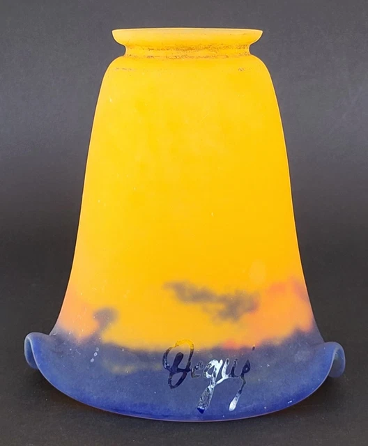 ANCIEN LUSTRE SUSPENSION Art Déco Vasque Tulipes Pâte de Verre Signé RETHONDES EUR 320,00 - FR
