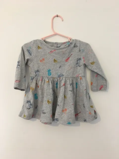 M&S Baby Girl Grey Dress Grey (6-9 months)