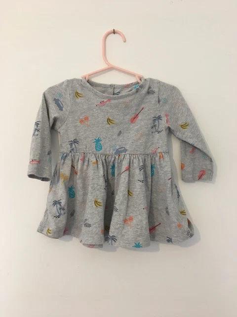 M&S Baby Girl Grey Dress Grey (6-9 months)