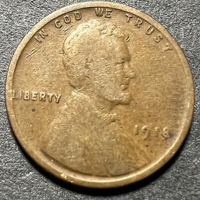 1918 P Lincoln Wheat Cent Penny Coin FREE SHIPPING Great for coin/penny books